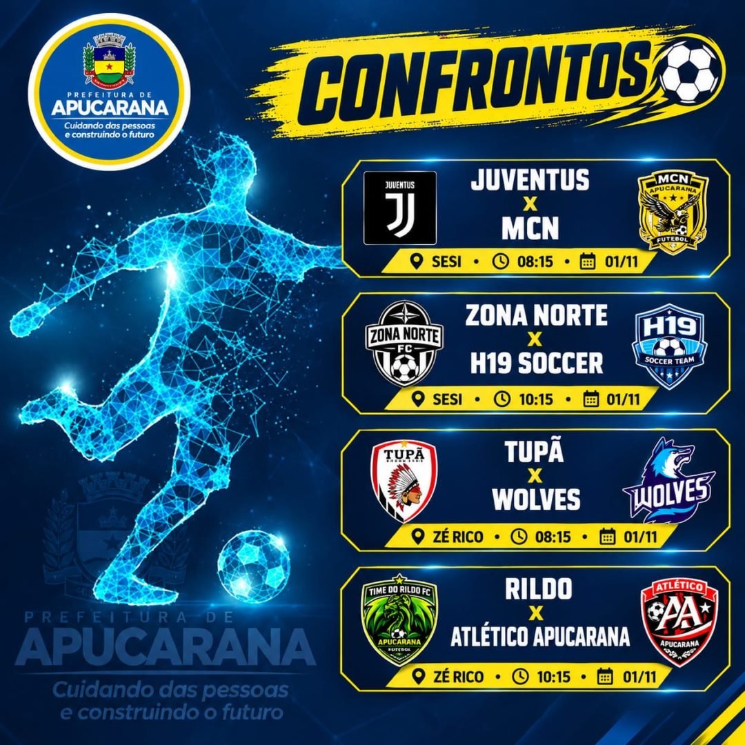 Segunda Divisão do Futebol Amador de Apucarana chega às quartas de final com oito equipes na disputa pelo título