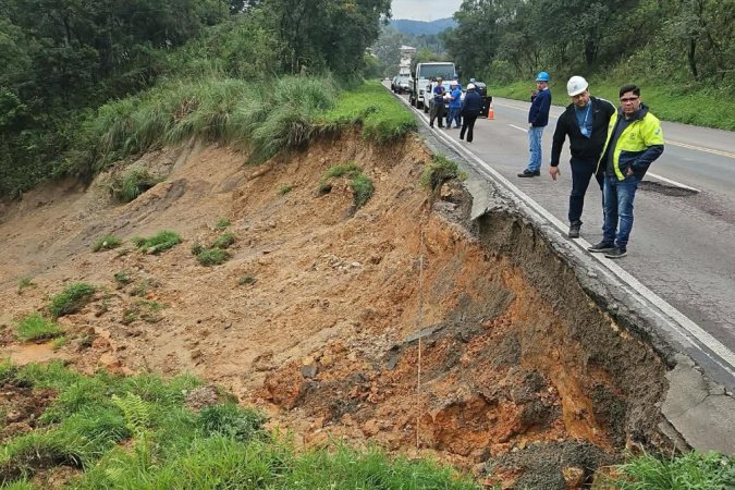 DER/PR contrata obra emergencial para recuperar erosão na Rodovia dos Minérios